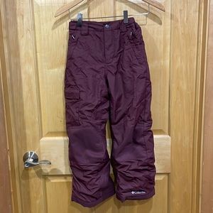 Columbia Bugaboo maroon snow ski pants size S Omni-tech